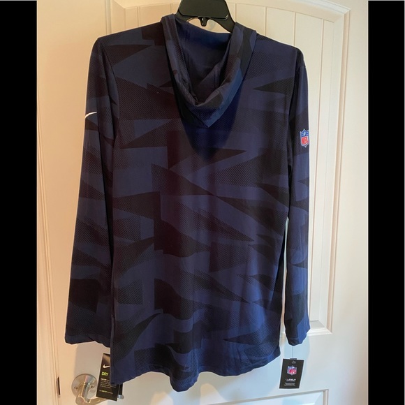 🎁NWT New England Patriots Nike Sideline Impact Hoodie Performance LS T Shirt M - Picture 2 of 8